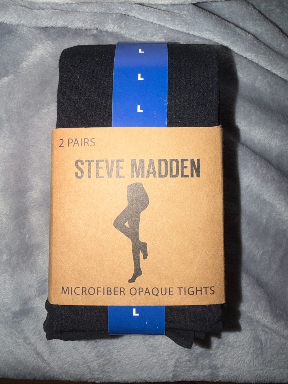 Steve Madden Women’s Black Microfiber Opaque Socks - 2 Pairs